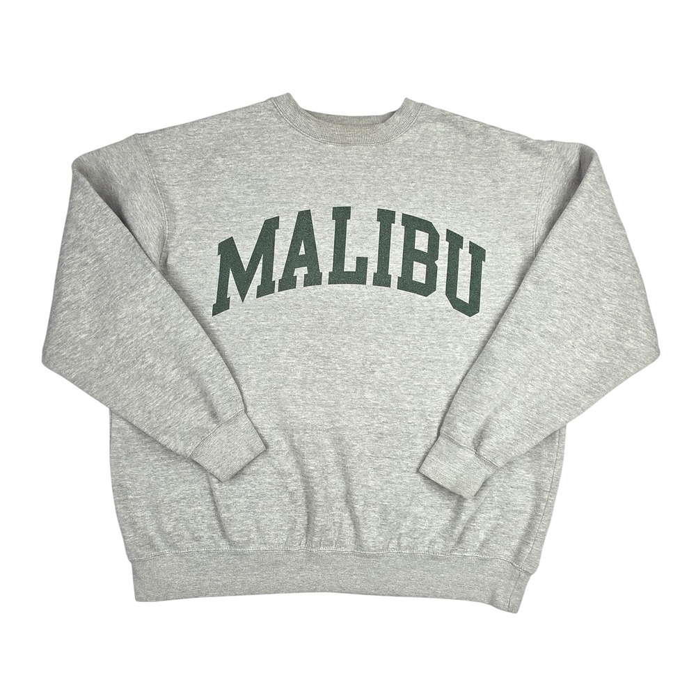 John Galt Brandy Melville Malibu Sweatshirt Gray Oversized Crewneck One Size